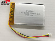 Batterij de op hoge temperatuur 3.7V GPS 523450 van het Lithiumpolymeer 1000mAh-Capaciteit