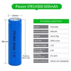 14500 Navulbare Lithiumlifepo4 Batterij Li Iron Phosphate Battery 3.2V 600mAh