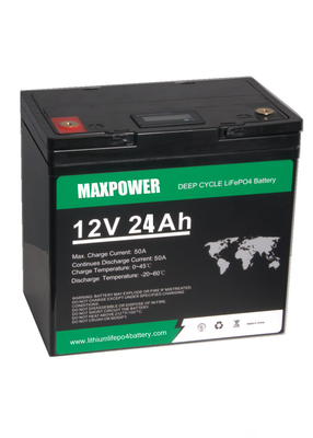 diepe cyclus 12v 24ah lifepo4 batterijpakket 12.8V lithiumbatterijen 24Ah loodzuur vervanging lithium