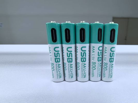 1.5V AAA 180mA 660mWh Lithium Ion oplaadbare batterij
