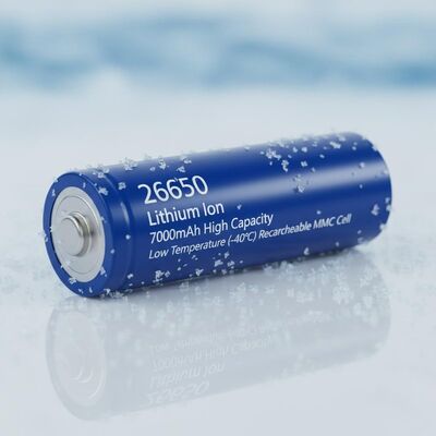 26650 Lithium-Ion Batterij 7000mAh Hoge Capaciteit Lage Temperatuur (-40℃) Oplaadbare NMC Cel