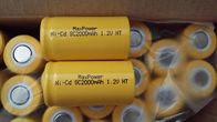 Sc-Grootte1.2v NICD Navulbare Batterijen 2000mAh voor Verlichting