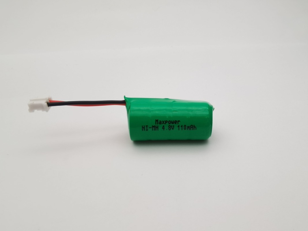 Oplaadbare 110mAh 4.8V Ni-MH knopbatterijpakket NiMH knopbatterij 4.8V 110mAh