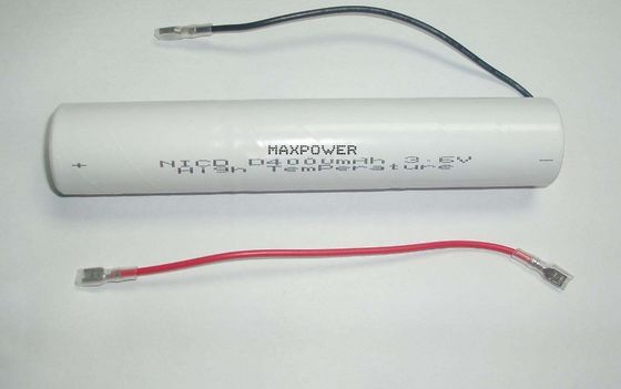 de Navulbare Batterijen 3.6Volt iec61951-1/2 Op hoge teeratuur van 4000mAh NICAD