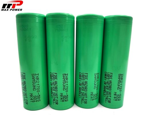 21700 5000mAh 50S Oplaadbare Lithium-ionbatterijen 3C-ontlading Vermogenscel