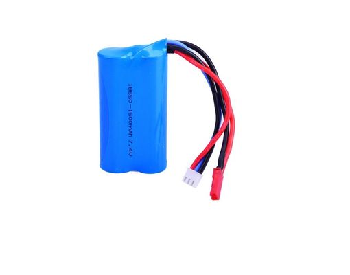 7.4V 18650 1500mAh-de Lossingstarief van Lithium Ionen Navulbaar Batterijen 15C voor Aeromodel/Elektrisch Stuk speeMPoed