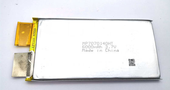 60C hoog Rate Li Ion Polymer Battery Pack C7070140HT 6000mah 3.7V