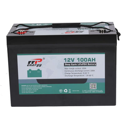 12V 100Ah Lithium LiFePO4-batterij met lange levensduur voor RV- en EV-toepassingen